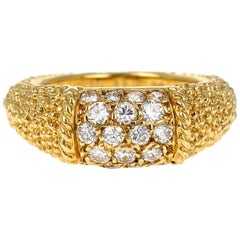 Van Cleef & Arpels Diamond and Textured Gold 'Philippine' Ring