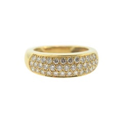 Van Cleef 
Arpels Diamond and Yellow Gold Dome Band Ring