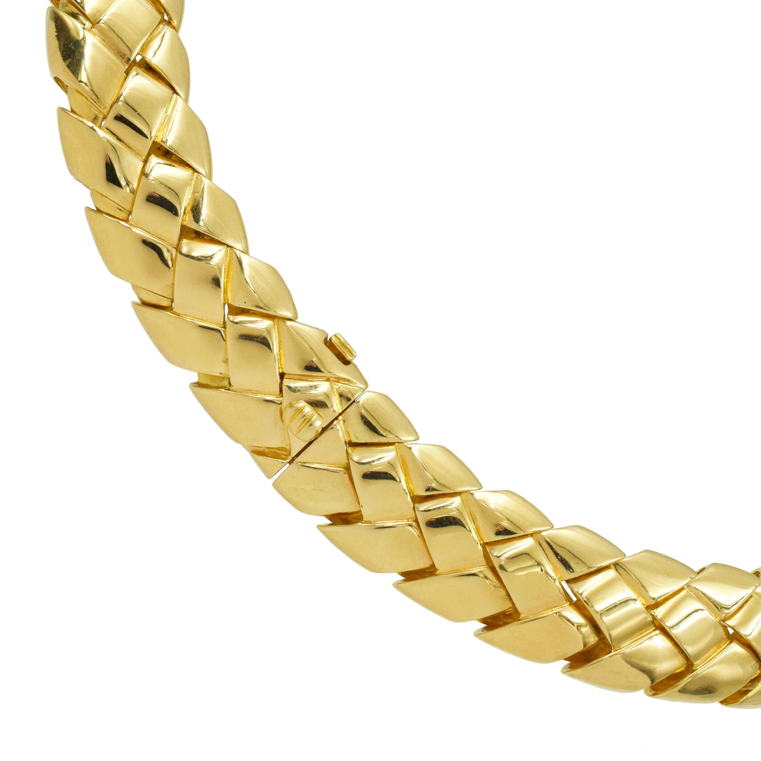 Van Cleef & Arpels Halskette aus Diamanten und Gelbgold im Zustand „Hervorragend“ im Angebot in New York, NY