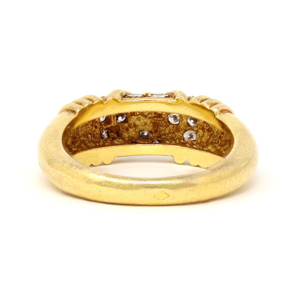 Van Cleef & Arpels Diamond Band Ring in 18 Karat Yellow Gold In Excellent Condition For Sale In Miami, FL