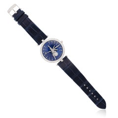 Reloj VAN CLEEF & ARPELS Féerie Lady Arpels con bisel de diamantes y esmalte guilloché azul