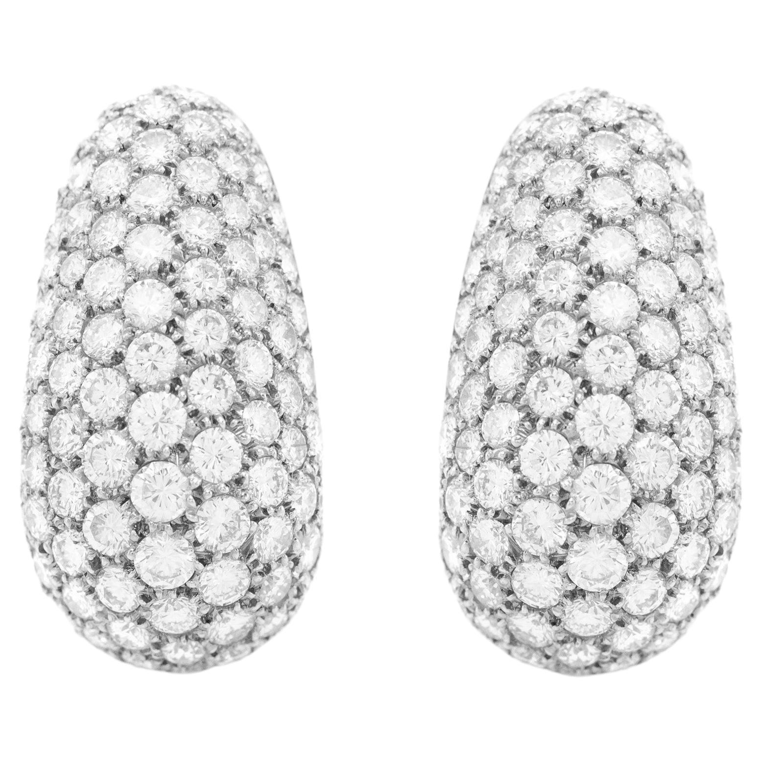 Van Cleef & Arpels Diamond Bombe Earrings