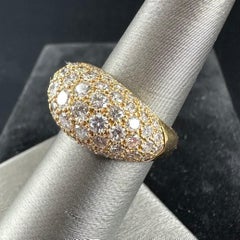 Van Cleef & Arpels  Diamond Bombé Ring 18k Yellow Gold