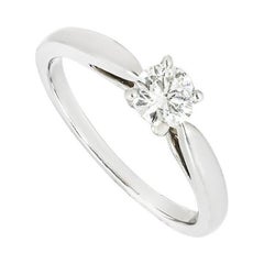 Van Cleef & Arpels Diamond Bonheur Solitaire Ring Size 51 0.40ct E/ VVS2