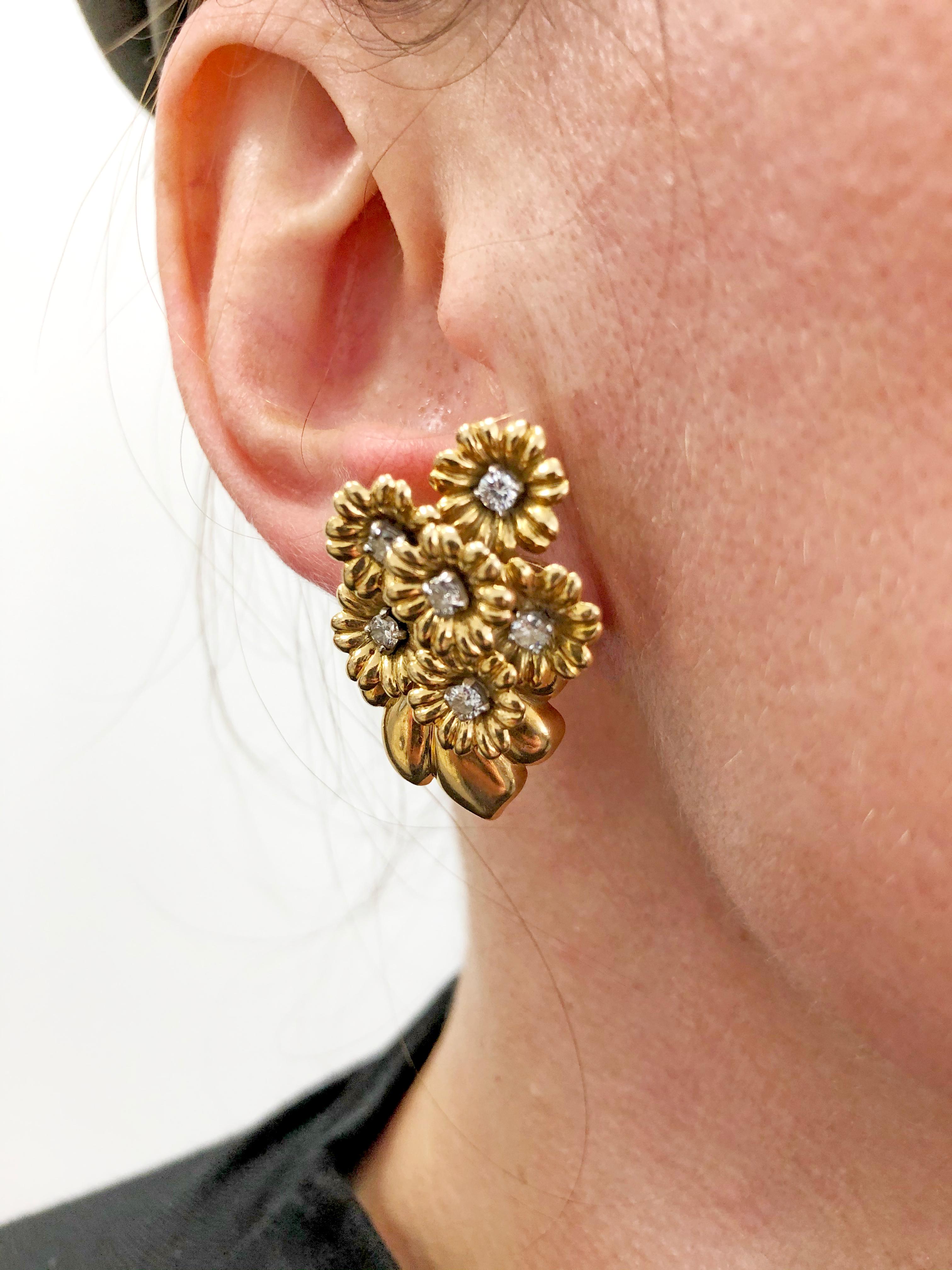 Women's Van Cleef & Arpels Diamond Bouquet Earrings