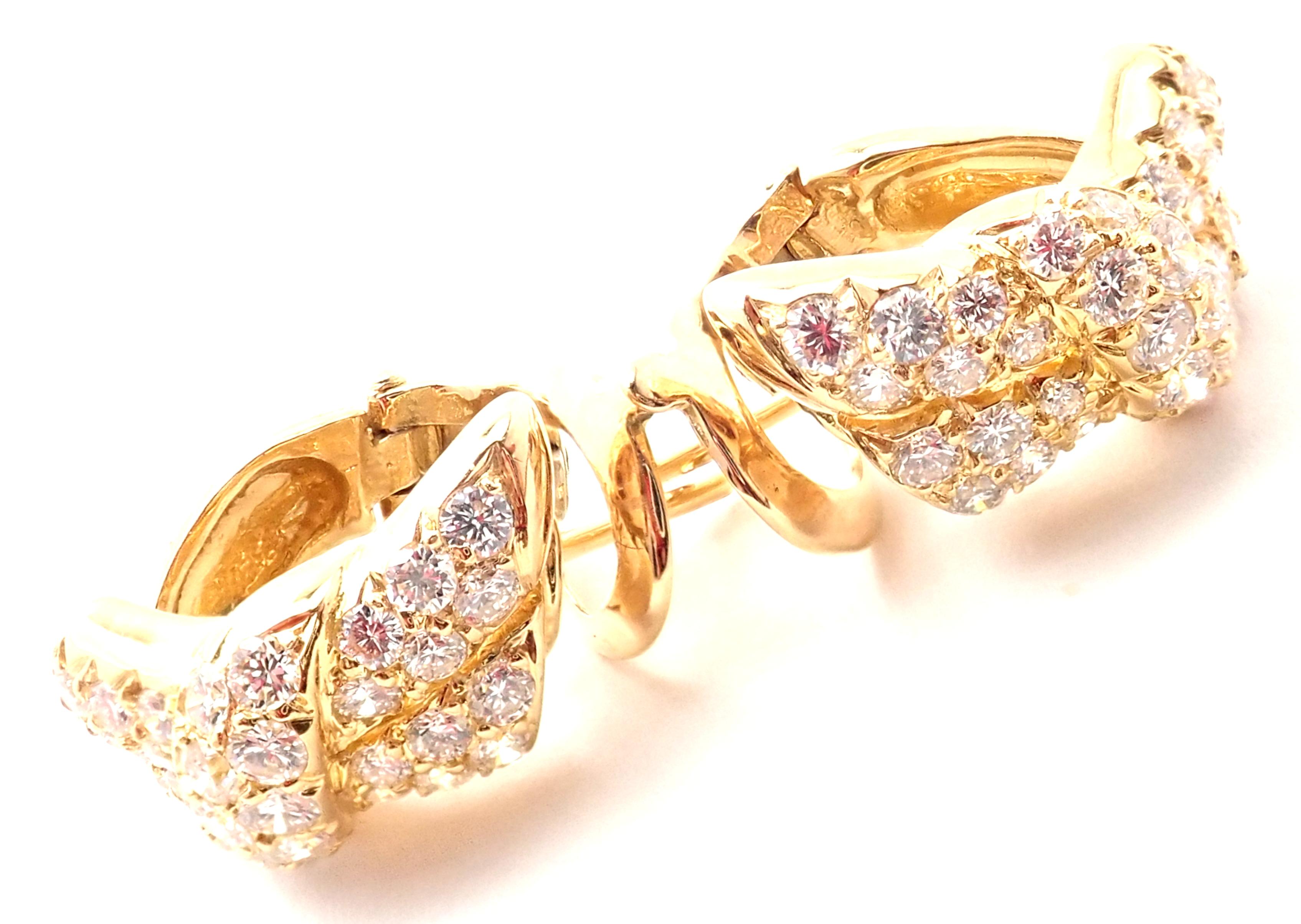 Van Cleef & Arpels Diamant-Ohrringe mit Schleife aus Gelbgold 6