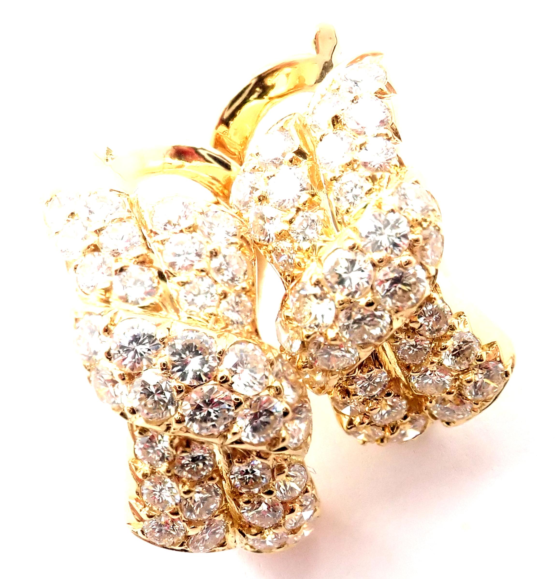 Van Cleef & Arpels Diamond Bow Yellow Gold Earrings For Sale 7