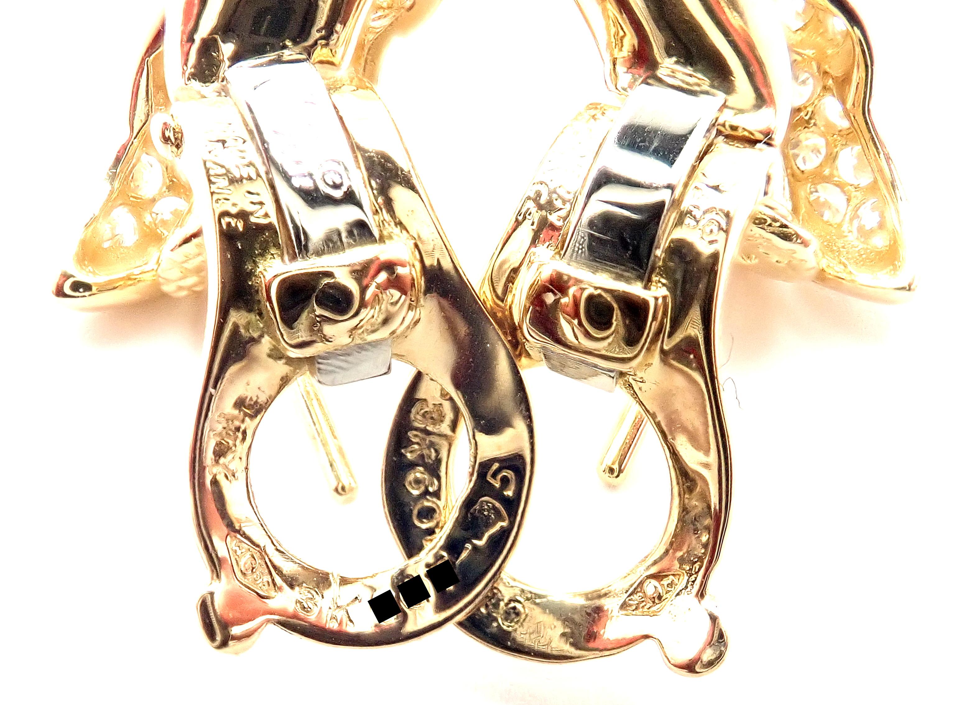 Van Cleef & Arpels Diamant-Ohrringe mit Schleife aus Gelbgold 2