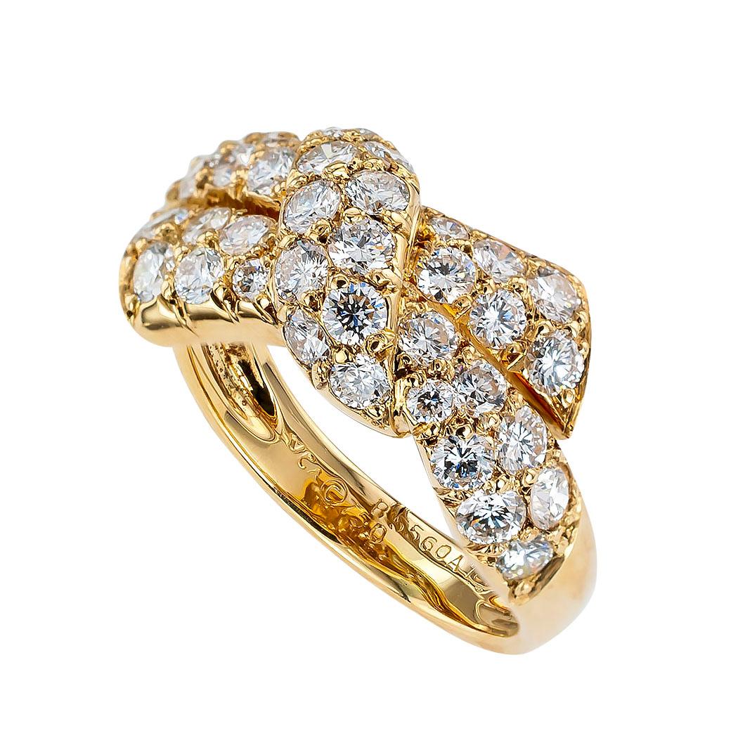 Van Cleef & Arpels diamond bow and yellow gold ring.  Love it because it caught your eye, and we are here to connect you with beautiful and affordable jewelry.  It is time to claim a special reward for Yourself!  Simple and concise information you