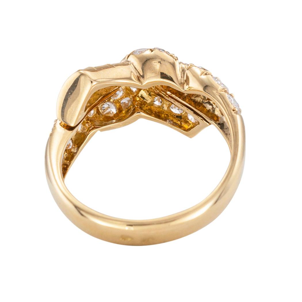 Contemporary Van Cleef & Arpels Diamond Bow Yellow Gold Ring