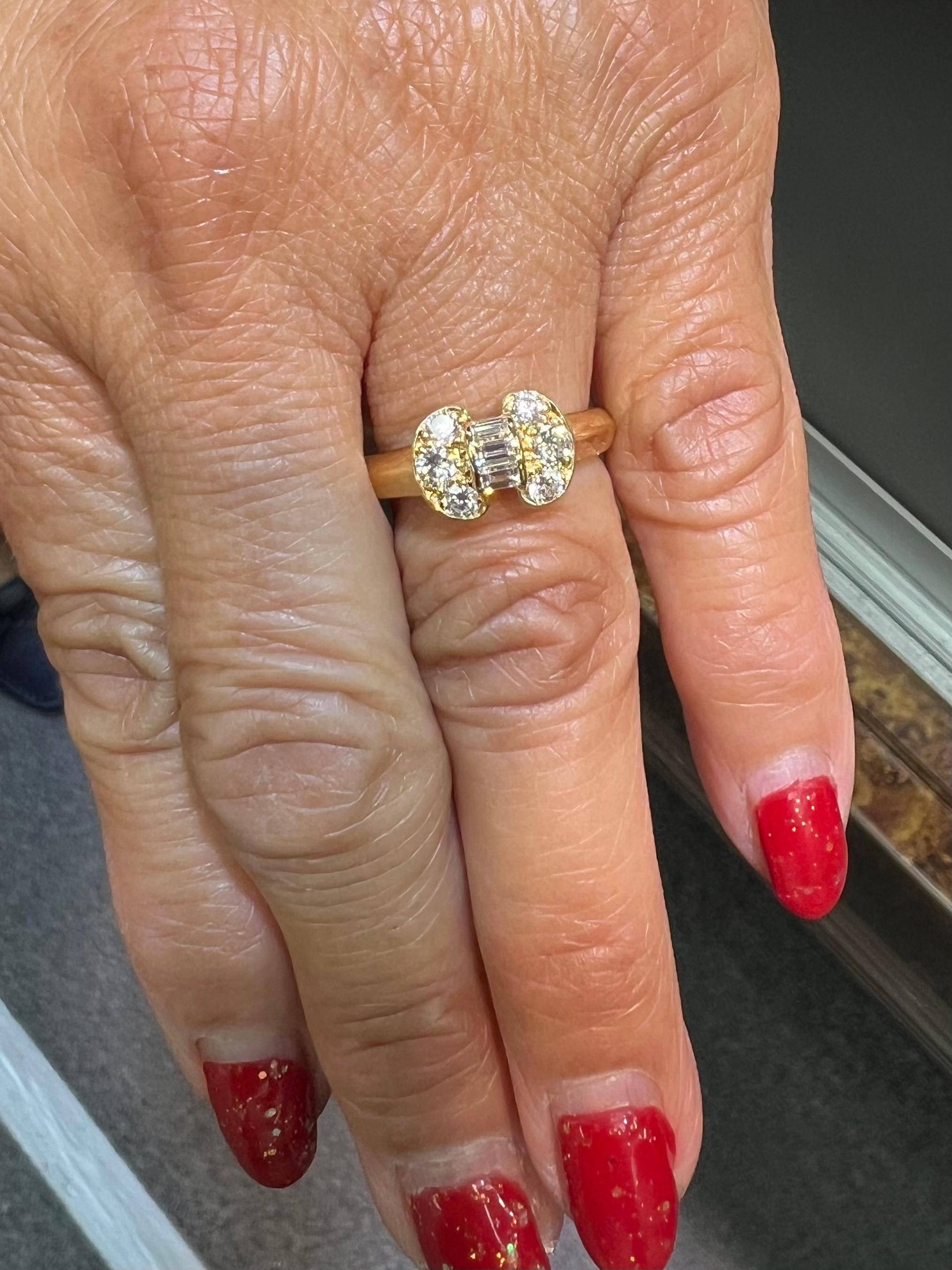 Van Cleef & Arpels Diamond Bow Yellow Gold Ring 2