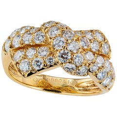 Van Cleef & Arpels Diamond Bow Yellow Gold Ring