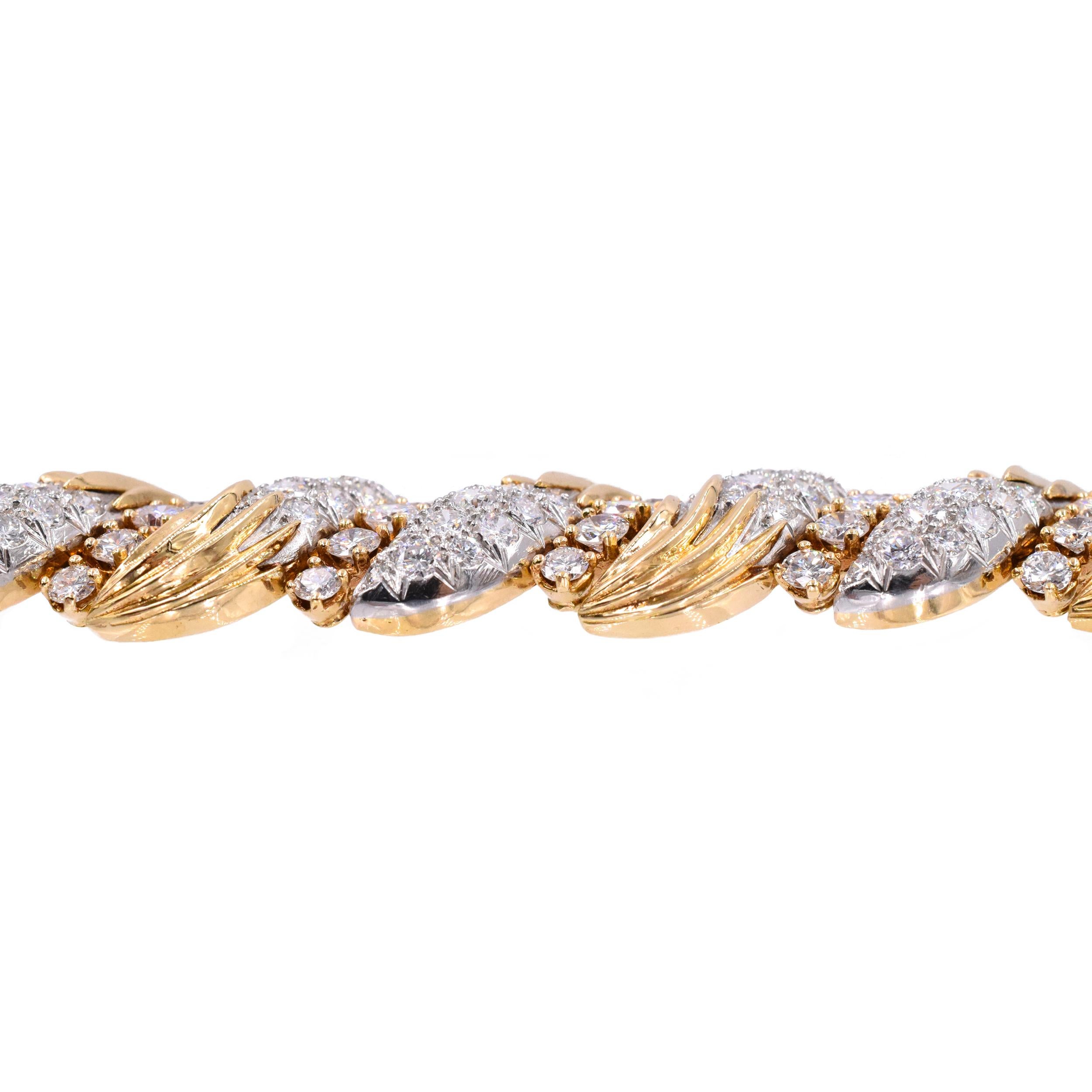 Van Cleef & Arpels Diamond Bracelet French In Excellent Condition In New York, NY