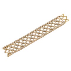 Van Cleef & Arpels Diamond Bracelet in 18K Yellow Gold – Signed Estate Jewelry