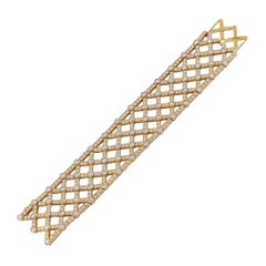 Van Cleef & Arpels Diamond Bracelet in 18kt Yellow Gold, circa 1986