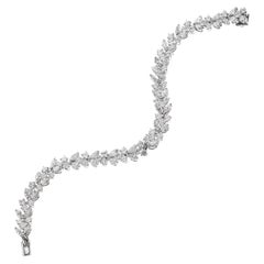 Van Cleef & Arpels Diamond Bracelet, Platinum with Certificate of Authenticity