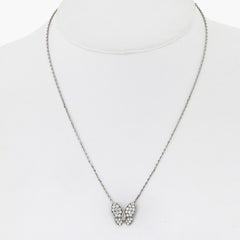 Van Cleef & Arpels Diamond Butterfly Papillon White Gold Necklace