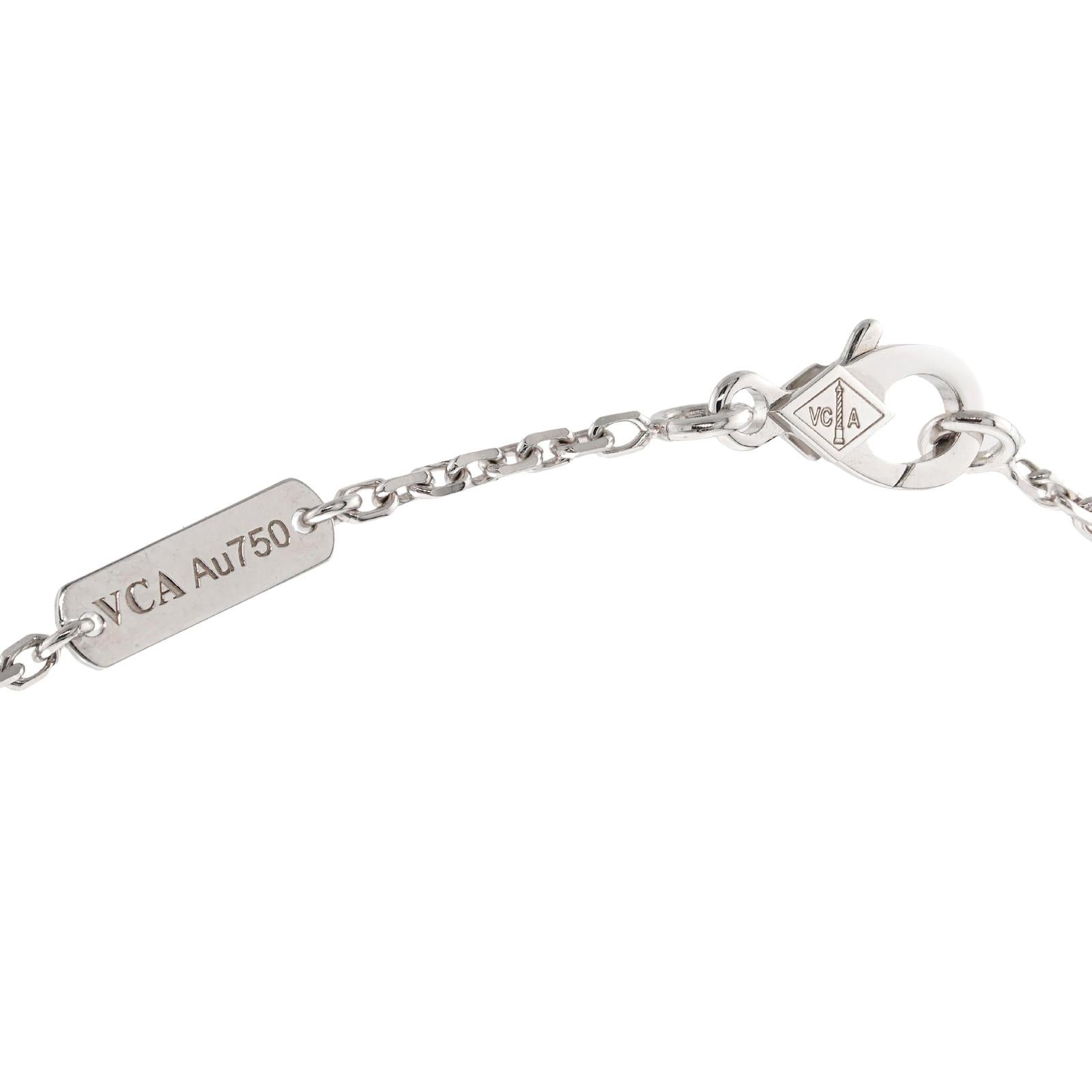VAN CLEEF & ARPELS Collier en or blanc Diamond By The Yard en vente 2