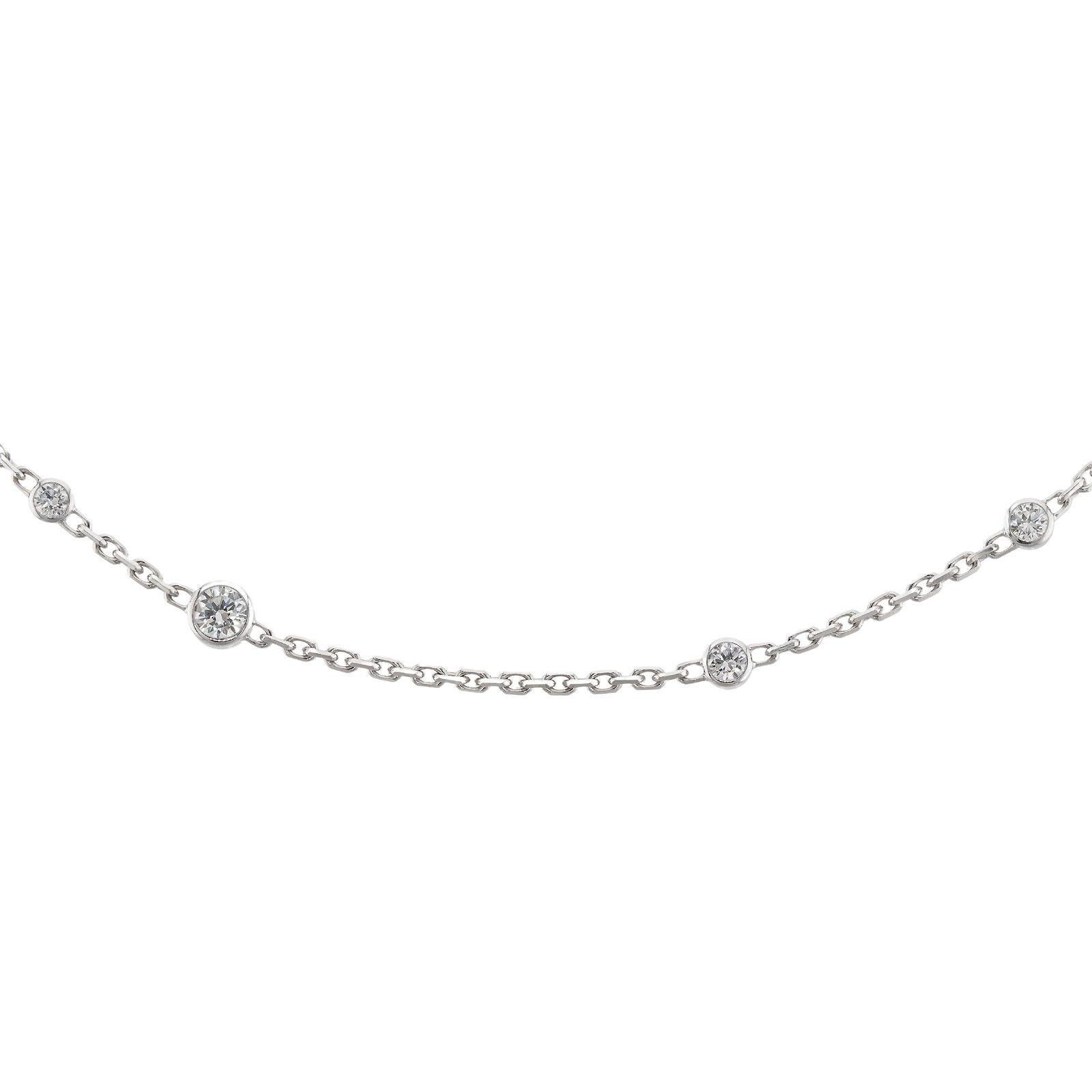 VAN CLEEF & ARPELS Collier en or blanc Diamond By The Yard en vente 3