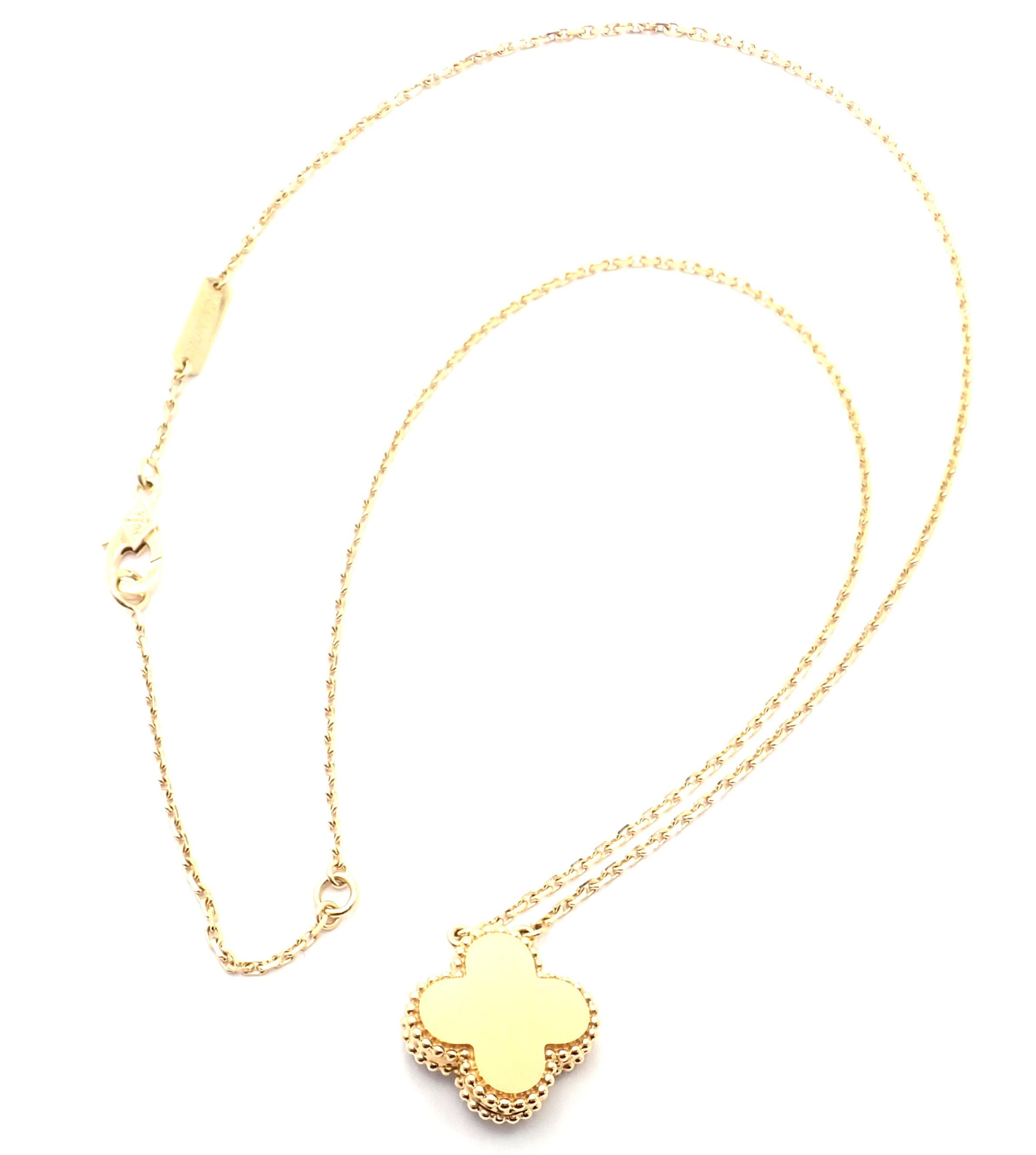 Van Cleef & Arpels Diamond Celestial Blue Sèvres Porcelain Alhambra Necklace 1