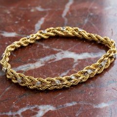 Van Cleef & Arpels Diamond Chain Bracelet in 18K Yellow Gold