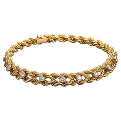 Van Cleef & Arpels Diamond Chain Bracelet in 18K Yellow Gold