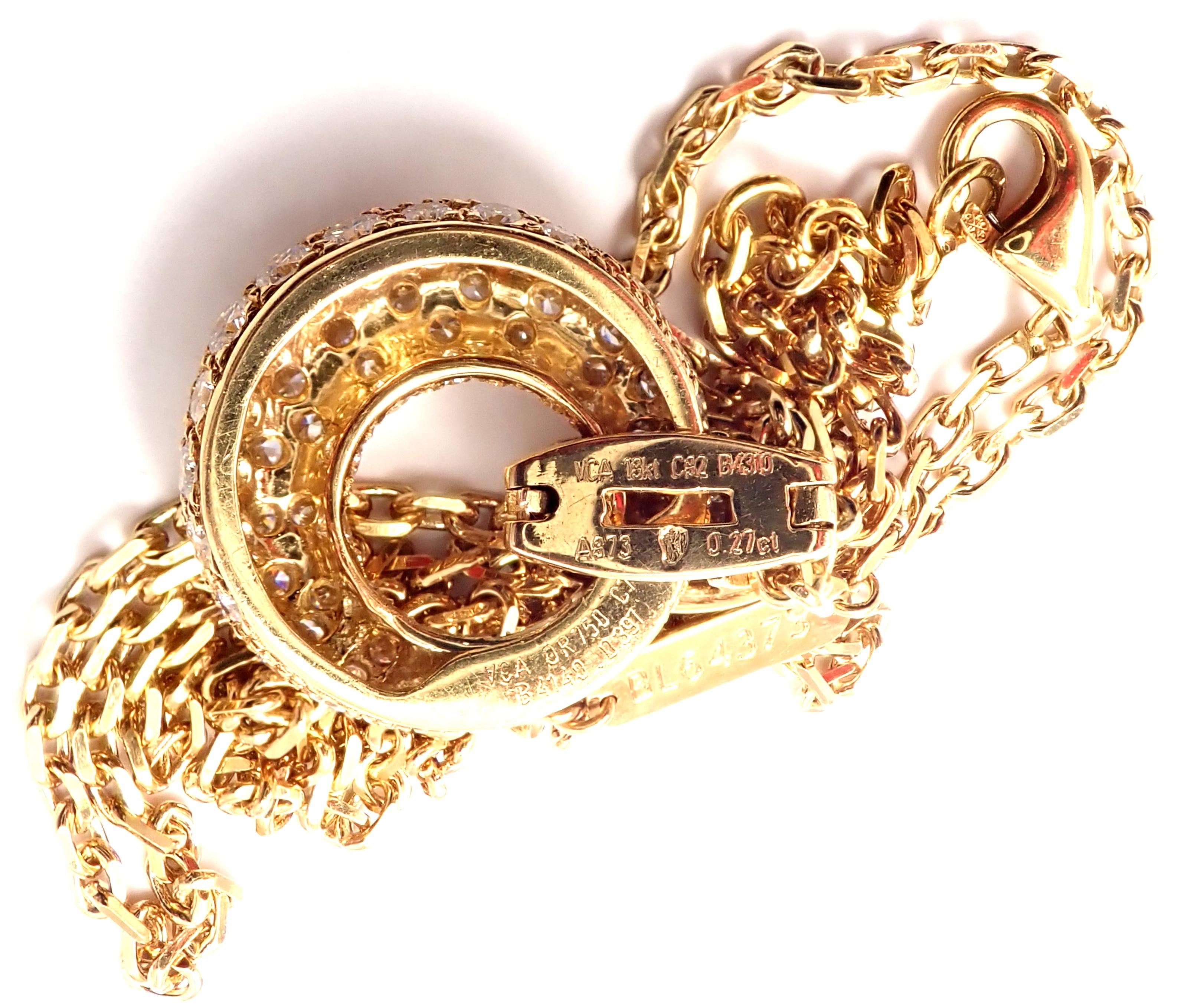 Van Cleef & Arpels Diamond Chalcedony Onyx 2 Extra Pendants Yellow Gold Necklace 1