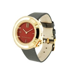 Van Cleef & Arpels Diamond Charm in 18 Karat Rose Gold on a Strap