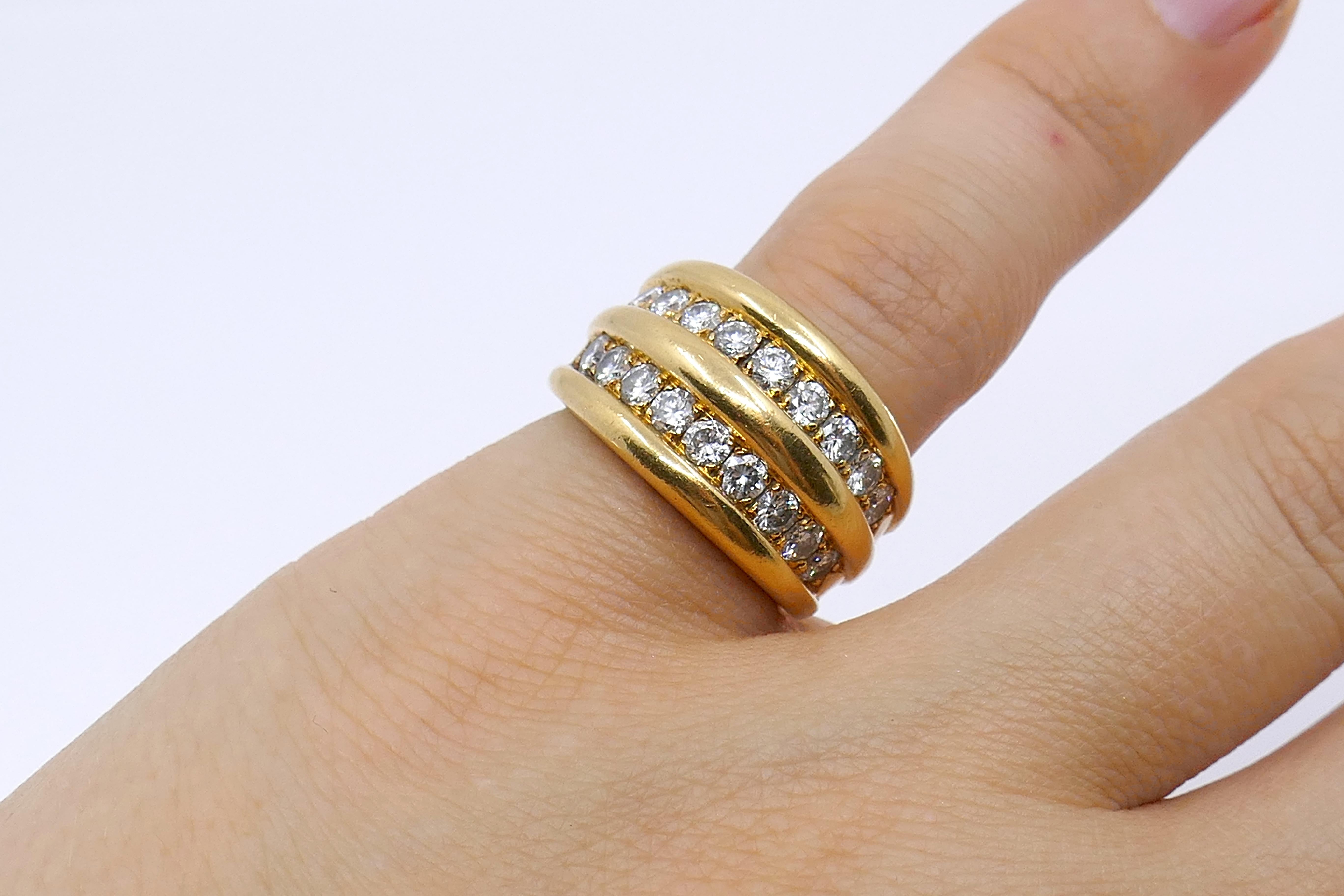 Van Cleef & Arpels Diamond Ring 18k Gold size 6.25 2