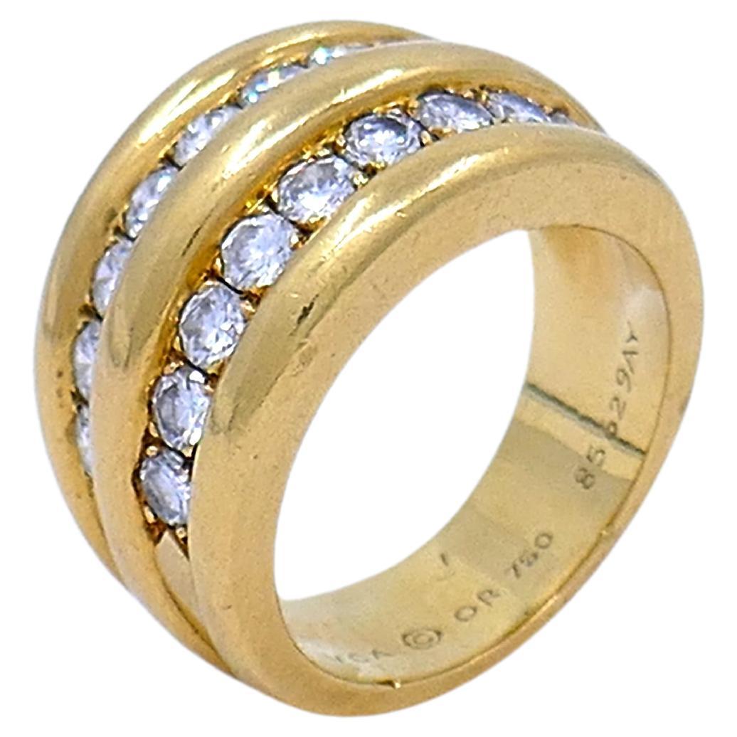 Van Cleef & Arpels Diamond Ring 18k Gold size 6.25