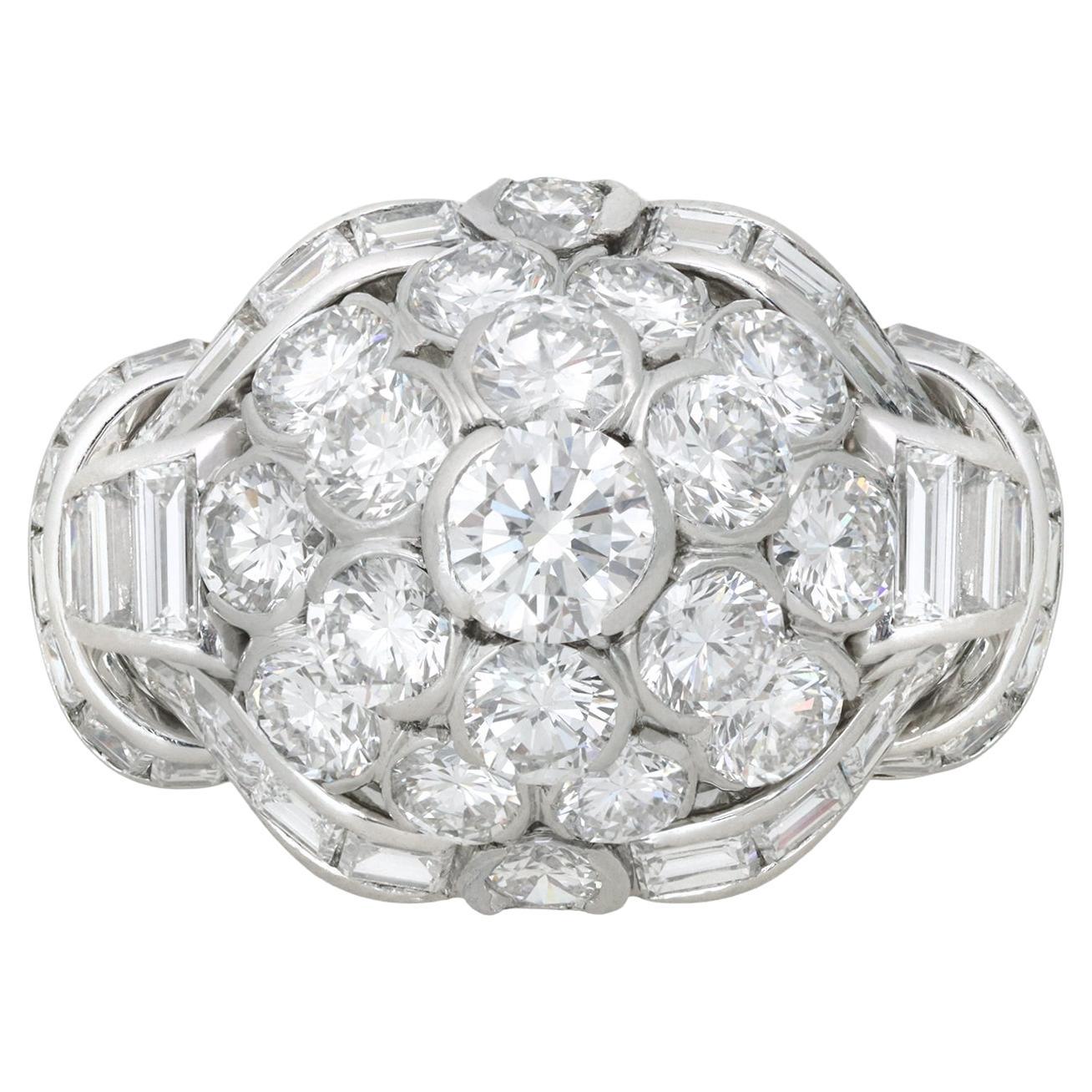 Van Cleef & Arpels diamond cluster ring, circa 1950. For Sale