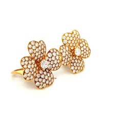 Van Cleef & Arpels Diamond Cosmos Earrings, Large Model