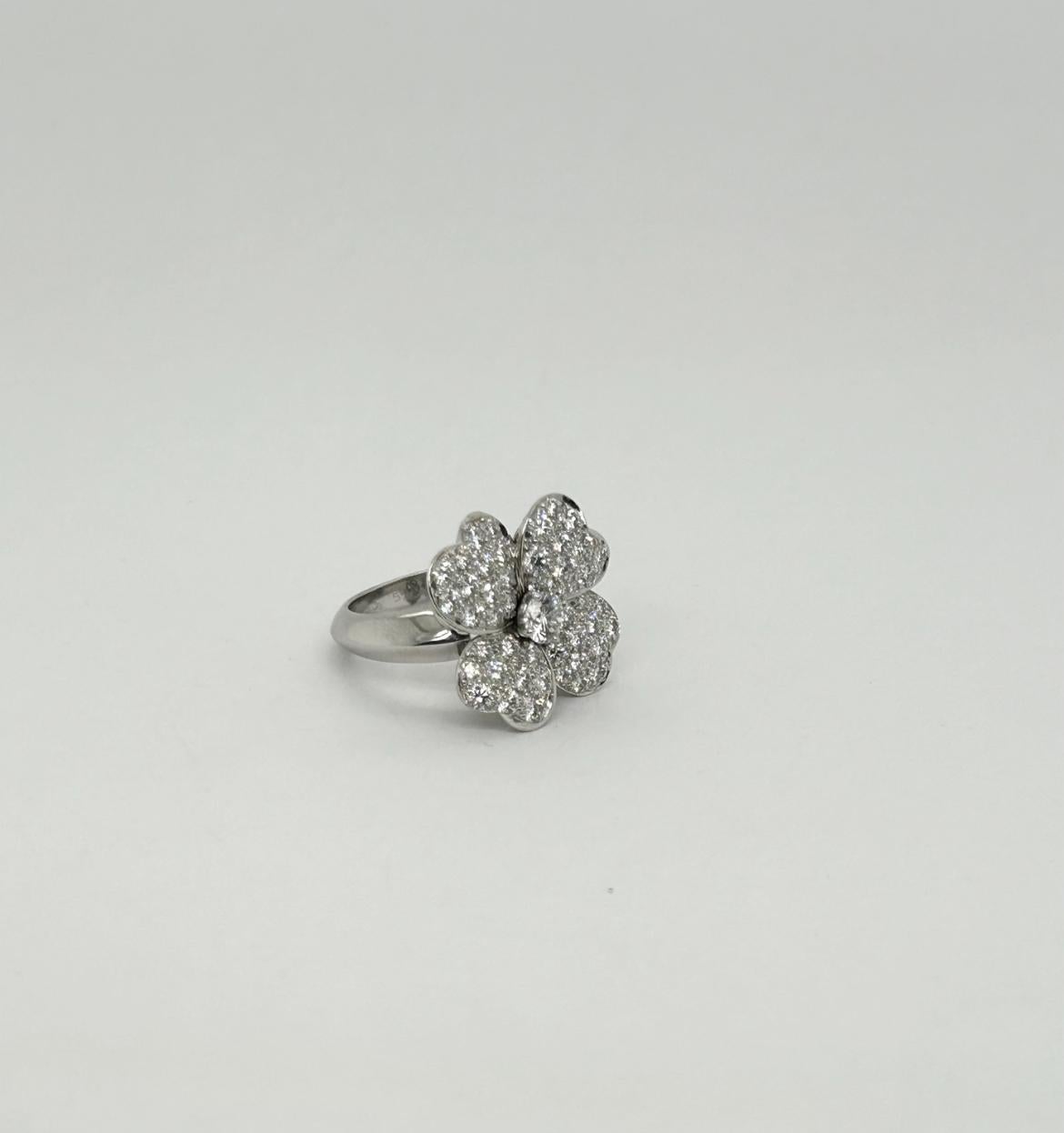 Van Cleef & Arpels Diamond Cosmos Ring In Excellent Condition In New York, NY