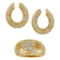 Suite "Demi-Parure" en diamants Van Cleef & Arpels, vers 1970