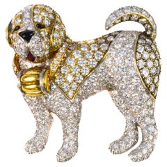 Van Cleef & Arpels Broche chien en diamants