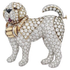  Van Cleef & Arpels Diamond Dog Brooch