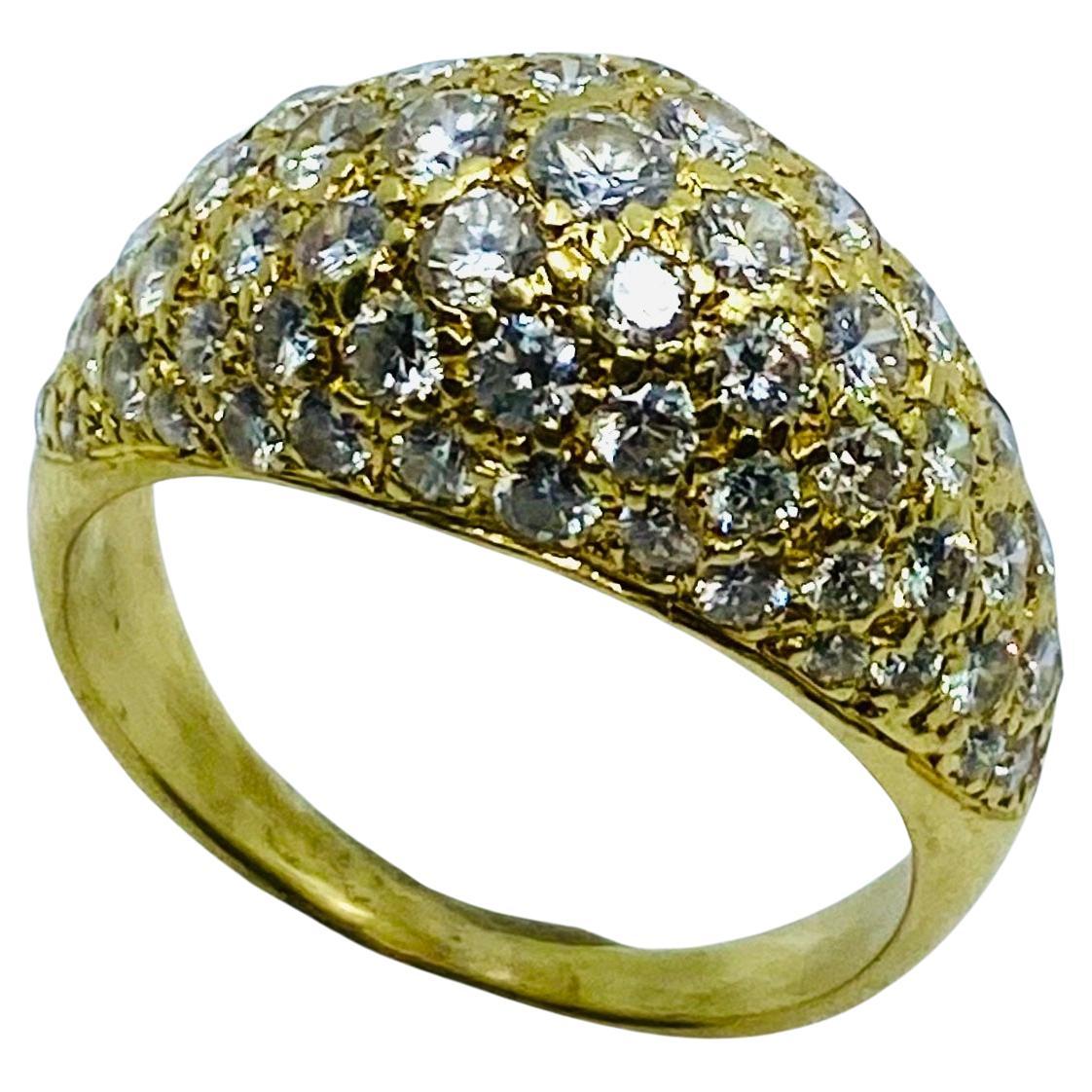 Women's Van Cleef & Arpels Diamond Dome Ring For Sale