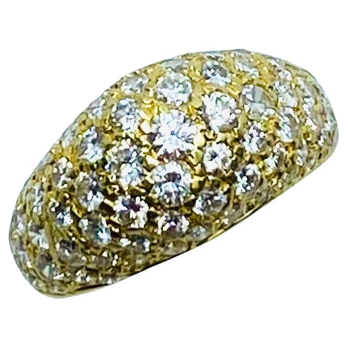 Van Cleef & Arpels Diamond Dome Ring For Sale 1