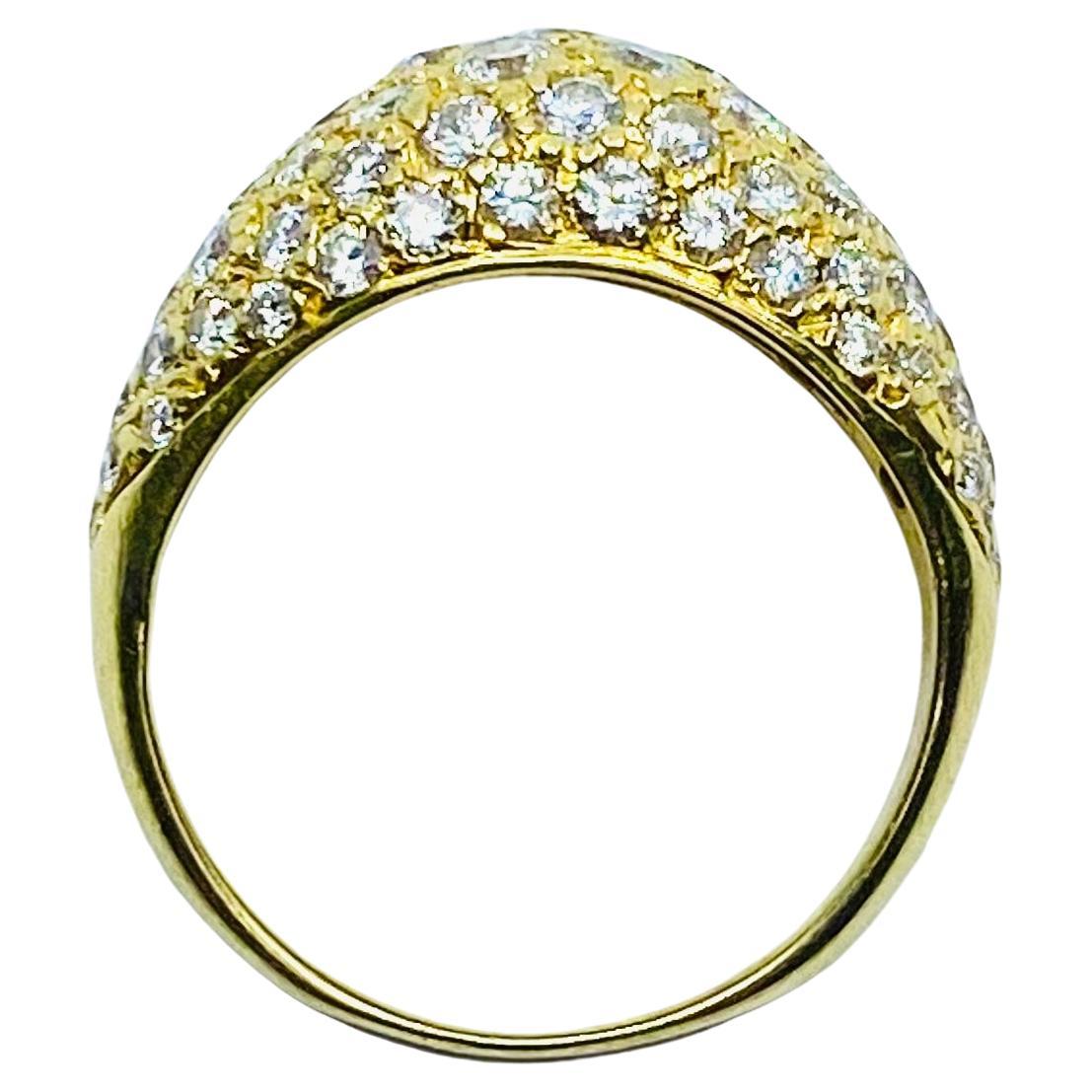 Van Cleef & Arpels Diamond Dome Ring For Sale 3