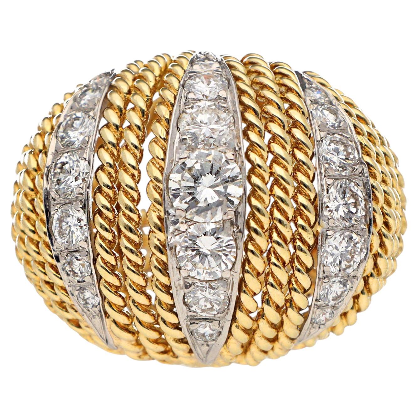 VAN CLEEF & ARPELS Diamond Dome Ring For Sale
