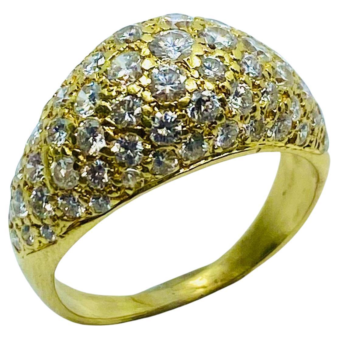 Van Cleef & Arpels Diamond Dome Ring For Sale