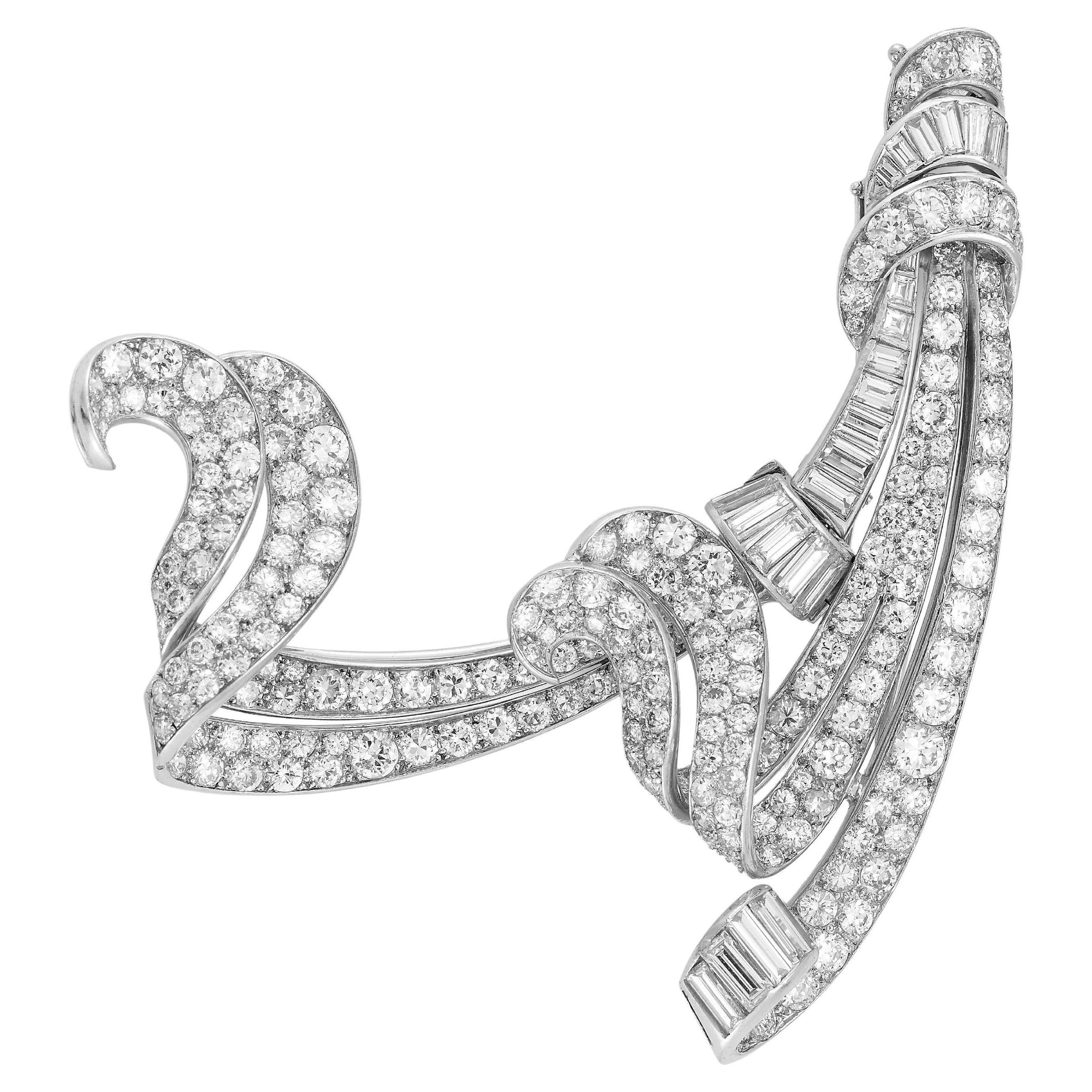 Van Cleef & Arpels Diamond Double Clip-Brooch
