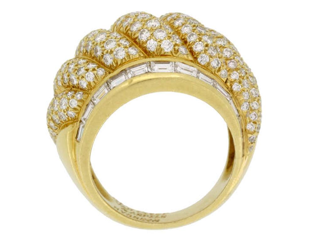 Round Cut Van Cleef & Arpels Diamond Dress Ring, circa 1950 For Sale