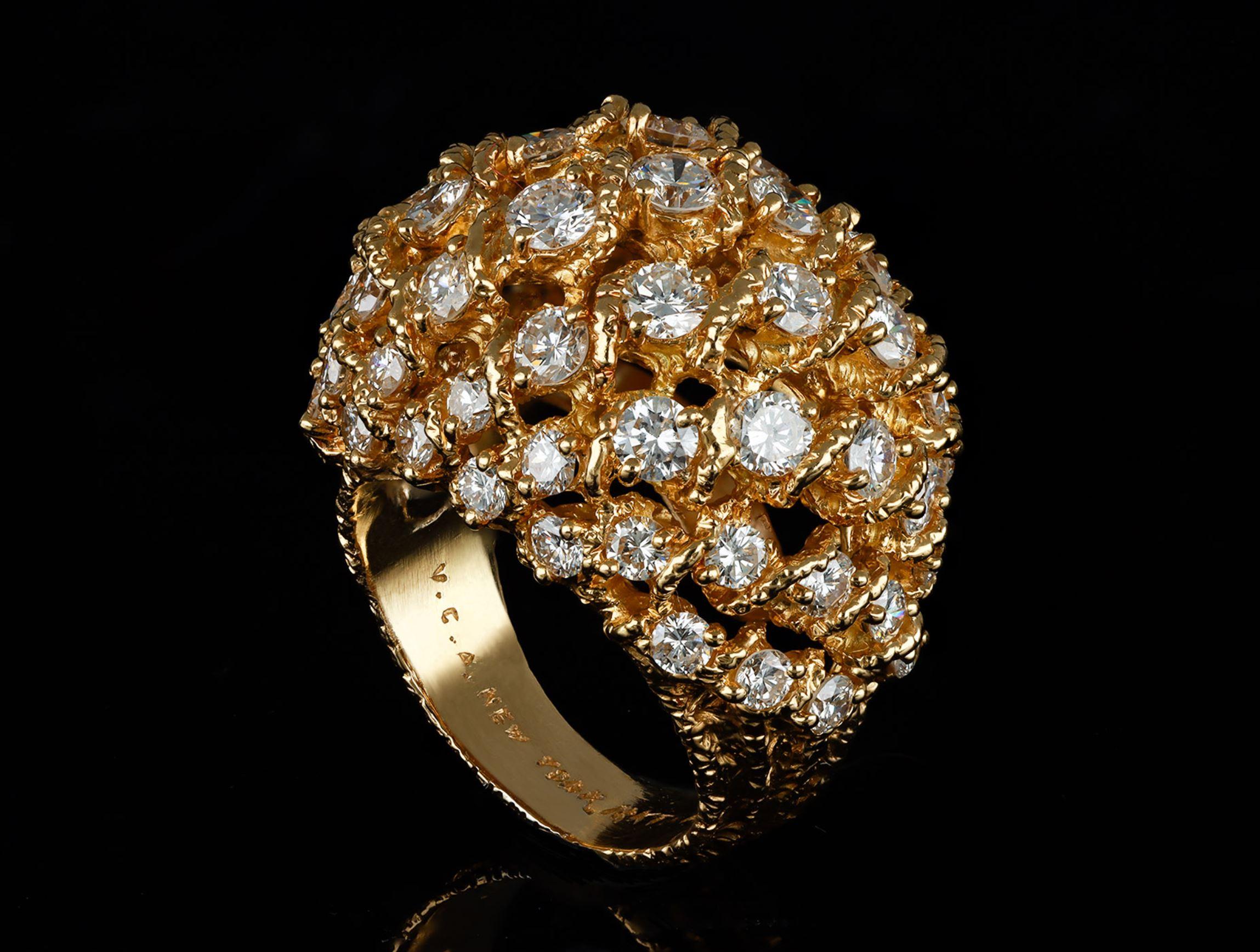 Van Cleef & Arpels diamond dress ring, circa 1950. For Sale 1