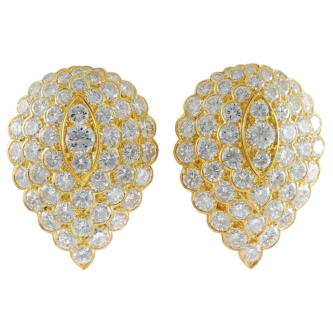 Van Cleef & Arpels Clips d'oreilles en diamants