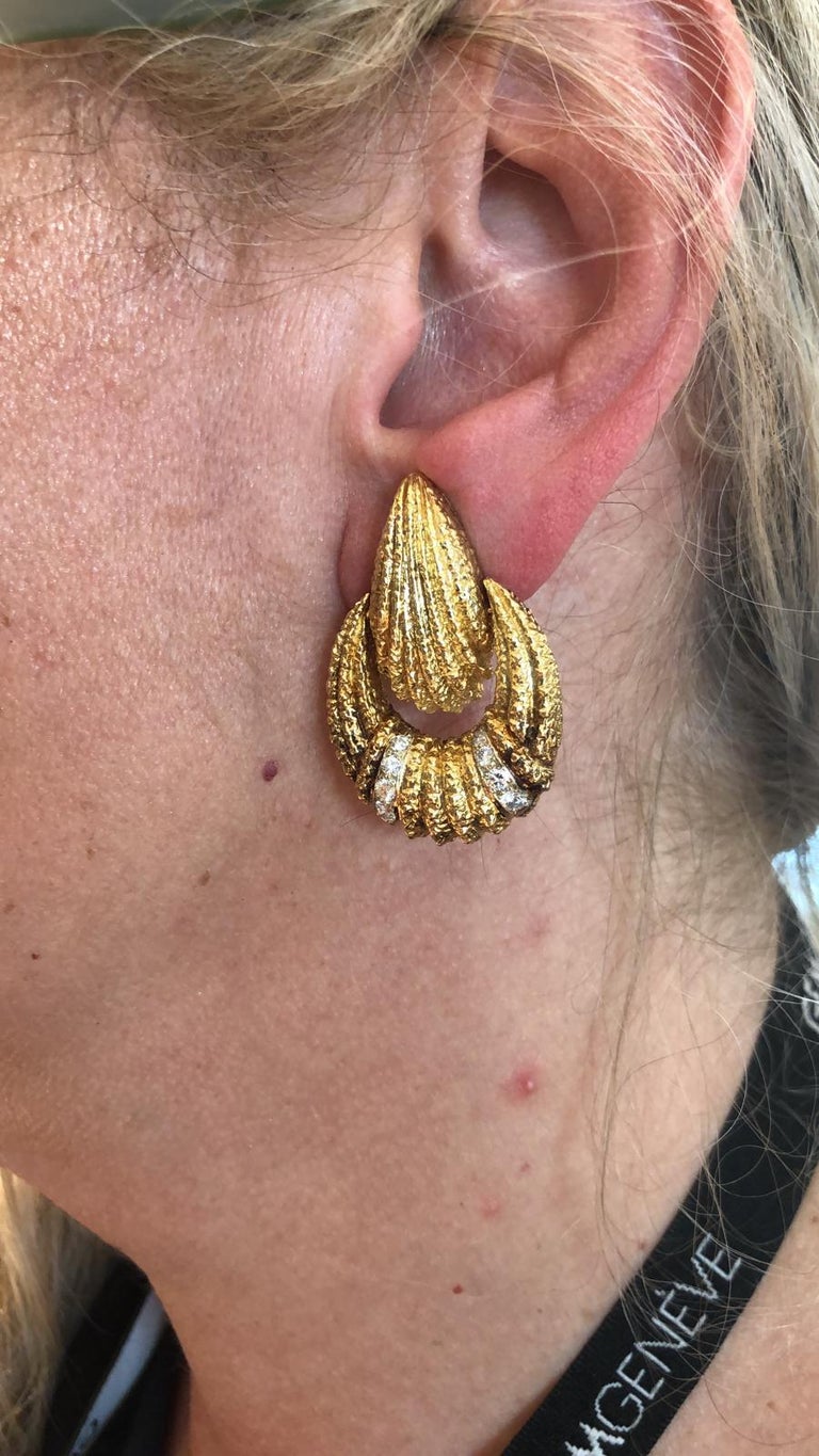 Boucles D'oreilles Vintage élégantes Années 70 - Multicouleur - Taille Unique - Occasion Bon état