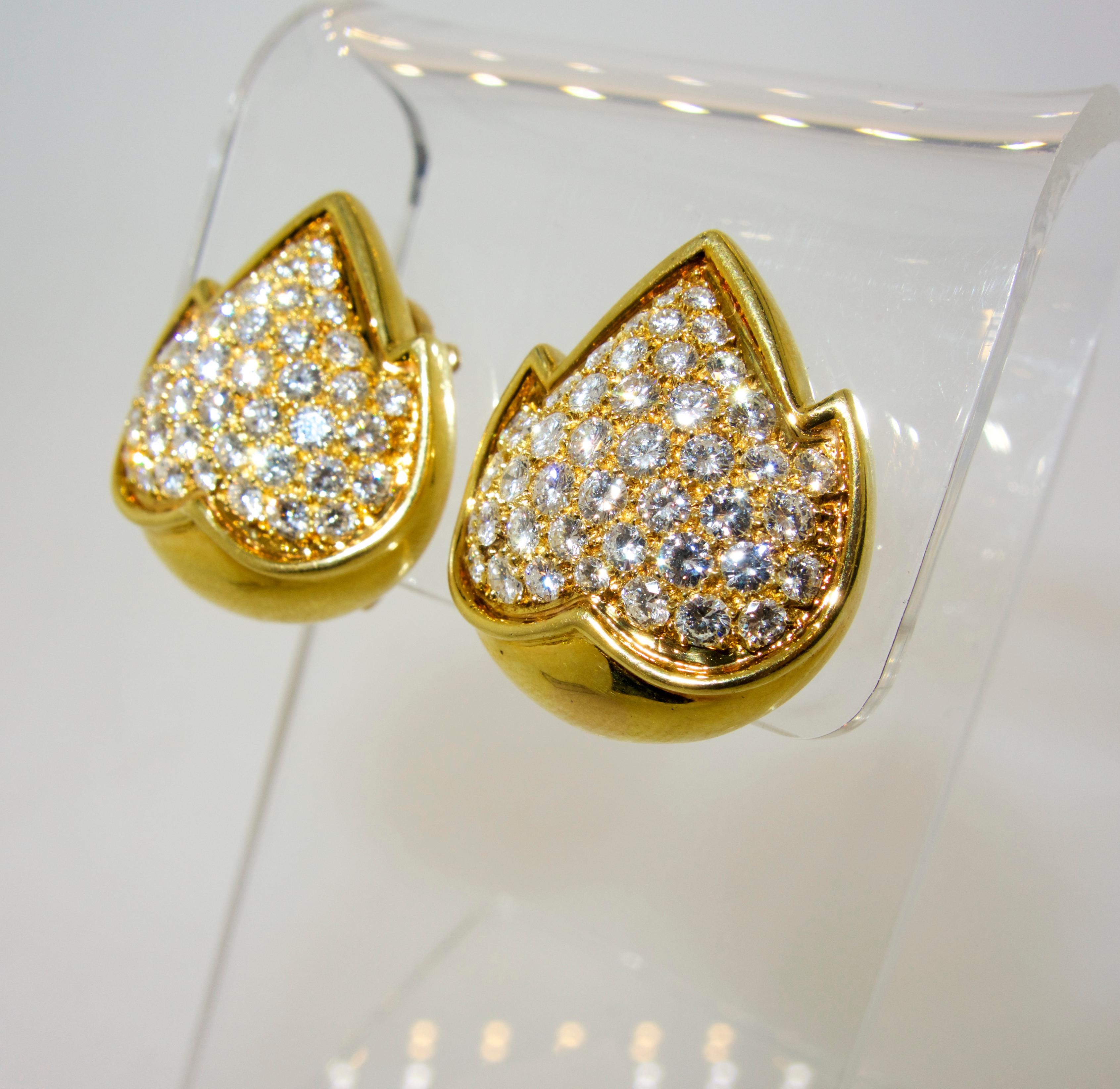 van cleef and arpels diamond earrings