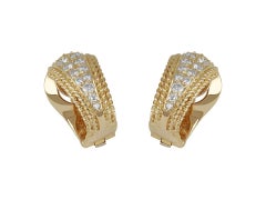 Van Cleef & Arpels diamond earrings, French, circa 1970.