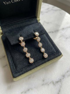 Van Cleef & Arpels Diamond Earrings in 18K Rose Gold 1.50 Carats