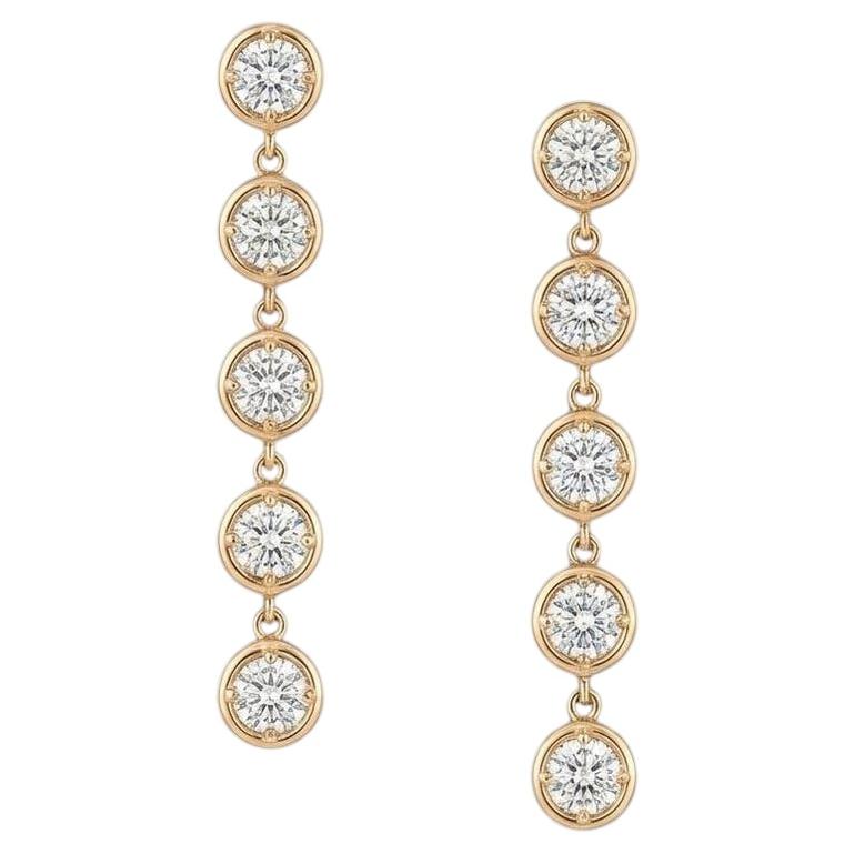 Van Cleef & Arpels Diamond Earrings in 18K Rose Gold 1.50 Carats